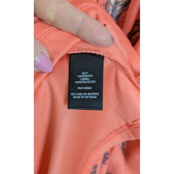 Torrid Midi Dress Coral Linen-Look Pinafore Feather Prairie Beach SZ 3X NWT - Picture 11 of 16